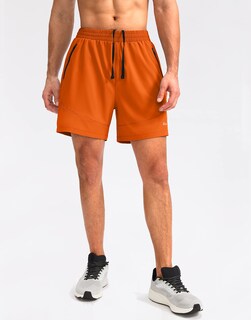 Foto 2 | Foto 2 | Pantalones Cortos Para Correr Pudolla Para Hombre, Entrenamiento Atlético, Color Naranja - Venta Internacional.