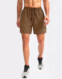 Foto 2 | Foto 2 | Pantalones Cortos Para Correr Pudolla Para Hombre, Entrenamiento Atlético, Marrón, Talla Grande - Venta Internacional.