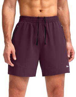 Foto 1 | Foto 1 | Pantalones Cortos Para Correr Pudolla Para Hombre, Entrenamiento, Atlético, Color Vino M - Venta Internacional.