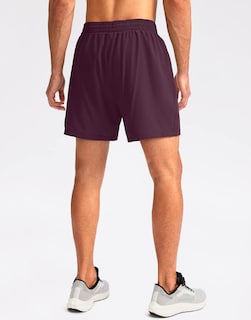 Foto 3 | Foto 3 | Pantalones Cortos Para Correr Pudolla Para Hombre, Entrenamiento, Atlético, Color Vino M - Venta Internacional.