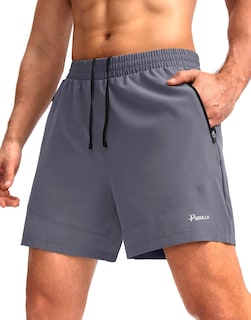 Foto 1 | Foto 1 | Pantalones Cortos Para Correr Pudolla Para Hombre, Entrenamiento, Atlético, Color Gris, Talla Xs - Venta Internacional.