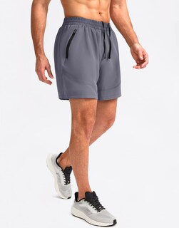 Foto 2 | Foto 2 | Pantalones Cortos Para Correr Pudolla Para Hombre, Entrenamiento, Atlético, Color Gris, Talla Xs - Venta Internacional.
