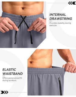 Foto 5 | Foto 5 | Pantalones Cortos Para Correr Pudolla Para Hombre, Entrenamiento, Atlético, Color Gris, Talla Xs - Venta Internacional.