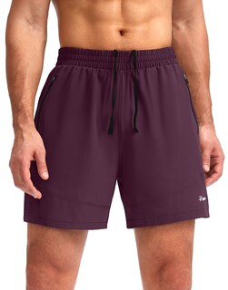 Foto 1 | Foto 1 | Pantalones Cortos Para Correr Pudolla Para Hombre, Entrenamiento, Atlético, Color Vino, 3xl - Venta Internacional.