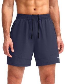 Foto 1 | Foto 1 | Pantalones Cortos Para Correr Pudolla Para Hombre, Entrenamiento Atlético, Azul Marino - Venta Internacional.