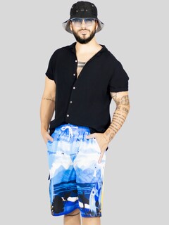Foto 5 | Foto 7 | Short Playa Y Alberca Hombre Estampado Sh-063 D4 Traje Baño Con Forro