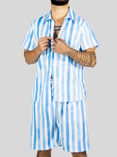 Foto 6 | Foto 6 | Conjunto Hombre Verano Camisa Y Short A Juego Conj-076 Diseño 3 Alberca Playa Y Calor