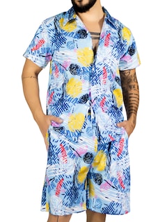 Foto 1 | Foto 1 | Conjunto Hombre Verano Camisa Y Short A Juego Conj-076 Diseño 12 Alberca Playa Y Calor