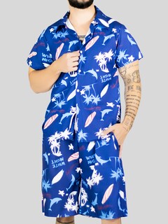 Foto 6 | Foto 6 | Conjunto Hombre Verano Camisa Y Short A Juego Conj-076 Diseño 7 Alberca Playa Y Calor