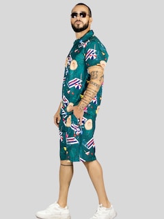 Foto 4 | Foto 4 | Conjunto Hombre Verano Camisa Y Short A Juego Conj-076 Diseño 5 Alberca Playa Y Calor