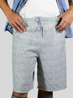 Foto 5 | Foto 5 | Short Hombre Casual Cintura Ajustable Detalles Texturizados Sh-060 Gris Claro Diseño Moderno
