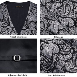 Foto 5 | Foto 5 | Conjunto De Chaleco Y Corbata Dibangu, Chaleco Formal De Cachemir Para Hombre - Venta Internacional.