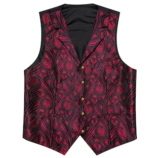 Foto 6 | Foto 6 | Chaleco Barry.wang De Seda Para Hombre Con Solapa, Cuello Tipo Chal Y Corbata - Venta Internacional.