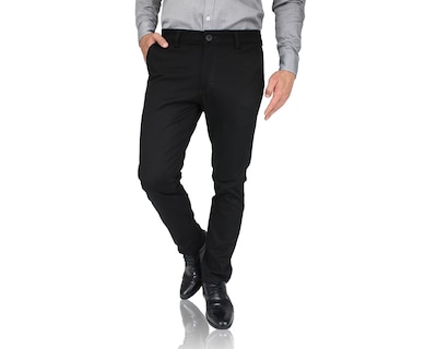 Foto 2 | Foto 2 | Pantalón de Vestir Negro Rams Cottons Cartagena Negro Slim Fit Strech para Hombre