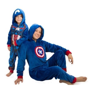 Foto 4 | Foto 4 | Mameluco para Adulto Marvel 0411 Azul Capitán América 1 Pieza