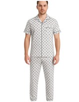 Pijama Franela Hombre Conjunto Camisa Y Pantalón Color Gris