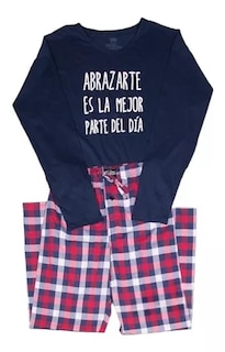 Foto 1 | Foto 1 | Pijama Para Caballero Manga Larga “abrazarte Es La Mejor Parte Del Día” Twins