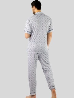 Foto 3 | Foto 3 | Pijama de Hombre De 2 Piezas En Conjunto De Pantalón Y Camisa Pij-091 D3