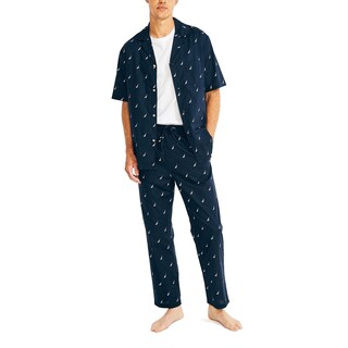 Foto 4 | Foto 4 | Pantalón De Pijama Nautica, Tejido Suave, 100% Algodón, Cintura Elástica - Venta Internacional.