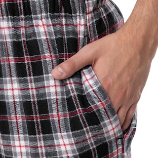 Foto 3 | Foto 3 | Pantalón De Pijama Fruit Of The Loom De Franela Tejida Con Hilo Para Hombre, Negro - Venta Internacional.
