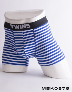 Foto 3 | Foto 3 | Boxer Para Caballero Biker-azul/blanco Twins