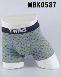 Foto 3 | Foto 3 | Boxer Para Caballero-azul/verde Twins