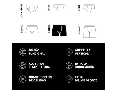 Foto 6 | Foto 6 | Boxer Brief Classic Unnder Ropa Interior Para Hombre 1 Pieza Color Azul Oscuro