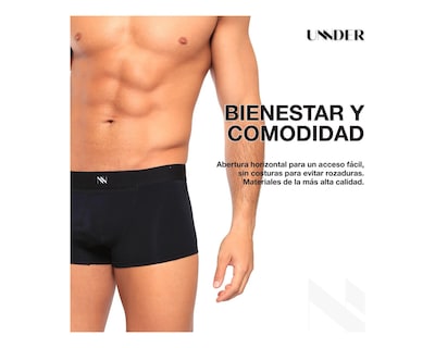 Foto 8 | Foto 8 | Boxer Trunks Classic Unnder Ropa Interior Para Hombre 1 Pz Color Negro