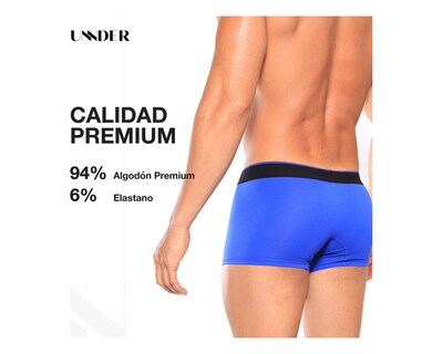 Foto 7 | Foto 7 | Boxer Brief Modern Unnder Ropa Interior Para Hombre 1 Pieza Color Azul