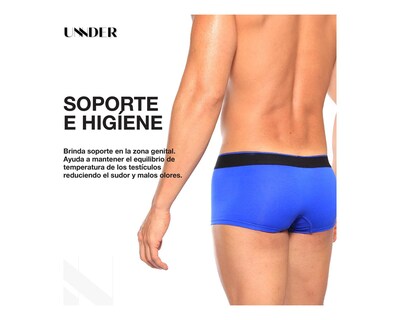 Foto 8 | Foto 8 | Boxer Modern Trunks Unnder Ropa Interior Para Hombre 1 Pieza Color Azul
