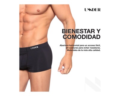Foto 7 | Foto 7 | Boxer Trunks Sport 3 Pack Unnder Ropa Interior Hombre Color Negro