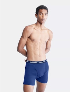 Foto 2 | Foto 2 | Pack De 3 Boxers Calvin Klein Algodón Azules