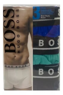 Foto 3 | Foto 3 | Boxer Hugo Boss Trunk Cotton Stretch 3 Pack Azul
