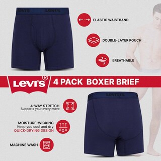 Foto 5 | Foto 5 | Calzoncillos Tipo Bóxer Levi's Ultimate Comfort, Paquete De 4, Para Hombre - Venta Internacional.