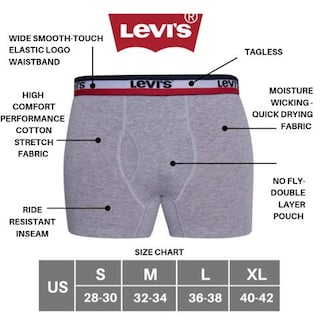 Foto 7 | Foto 7 | Calzoncillos Tipo Bóxer Levi's Ultimate Comfort, Paquete De 4, Para Hombre - Venta Internacional.