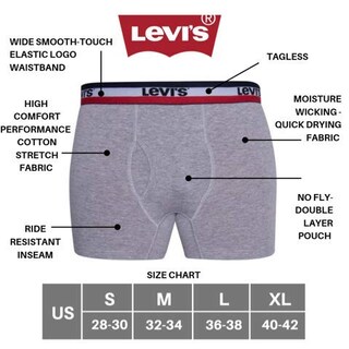 Foto 7 | Foto 7 | Calzoncillos Tipo Bóxer Levi's Ultimate Comfort, Paquete De 4, Para Hombre - Venta Internacional.