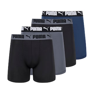 Foto 1 | Foto 1 | Calzoncillos Tipo Bóxer Puma Active Stretch Para Hombre, Paquete De 4, Azul/negro/gris - Venta Internacional.