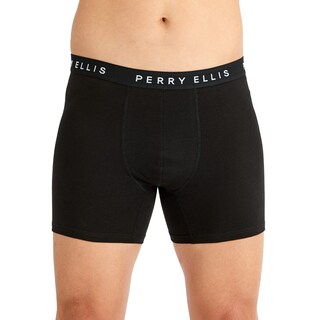 Foto 2 | Foto 2 | Calzoncillos Tipo Bóxer Perry Ellis De Algodón Elástico Para Hombre, Paquete De 5, Color Negro - Venta Internacional.