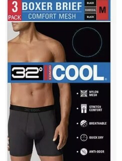 Foto 1 | Foto 1 | Boxer Deportivo 32 Degrees Pack De 3 Calzonzillo De Malla Cómodos Para Hombre