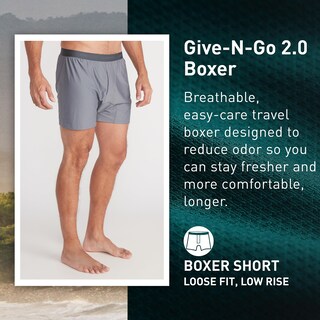 Foto 2 | Foto 2 | Boxer Exofficio Give-n-go 2.0 Para Hombre, Azul Marino/acero Onyx Xl, Paquete De 2 - Venta Internacional.