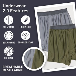 Foto 3 | Foto 3 | Boxer Exofficio Give-n-go 2.0 Para Hombre Steel Onyx/nori Xl, Paquete De 2 - Venta Internacional.