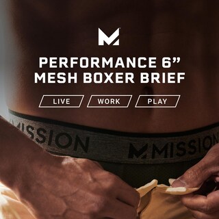 Foto 6 | Foto 6 | Calzoncillos Bóxer Mission 6 Performance Mesh Paquete De 3 Para Hombre - Venta Internacional.