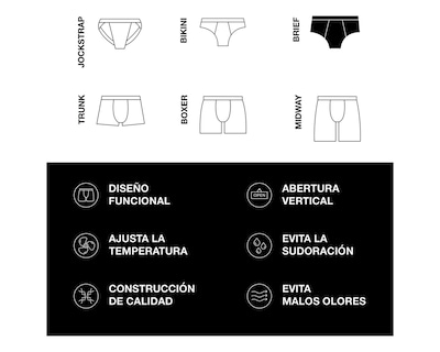 Foto 5 | Foto 5 | Calzón Brief Classic Unnder Ropa Interior Para Hombre 1 Pz Color Negro