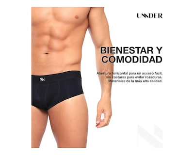 Foto 8 | Foto 8 | Calzón Brief Classic Unnder Ropa Interior Para Hombre 1 Pz Color Negro