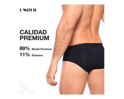 Foto 7 | Foto 7 | Calzón Brief Classic Unnder Ropa Interior Para Hombre 1 Pz Color Blanco