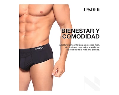 Foto 7 | Foto 7 | Calzón Brief Sport Unnder Ropa Interior Para Hombre 1 Pieza Color Morado