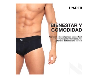 Foto 8 | Foto 8 | Calzón Brief Classic Unnder Ropa Interior Para Hombre 1 Pz Color Gris Oscuro