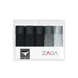 Foto 1 | Foto 1 | Brief Zaga 5 Pack Negro Gris Jaspe
