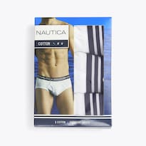 3 Trusas Nautica Clásicos de Algodón Calzones Cotton Classic Briefs para Hombre