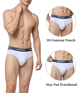 Foto 2 | Foto 2 | Calzoncillos Wirarpa Modal No Fly Para Hombre, Paquete De 4, Color Blanco - Venta Internacional.